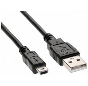 Кабель USB 2.0 A-->mini-B 5P  (1м) черный TELECOM <TC6911BK-1.0M>
