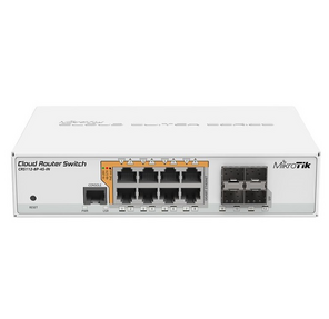 MikroTik CRS112-8P-4S-IN маршрутизатор 8х10 / 100 / 1000 Ethernet,  4 x SFP ports