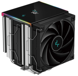 Кулер для процессора DEEPCOOL AK620 DIGITAL SE LGA20XX / 1700 / 1200 / 115X / AM5 / AM4  (9шт / кор,  TDP 260W,  PWM,  DUAL Fan 120mm,  6 тепл. трубок,  ARGB,  черный) RET  (R-AK620-BKADMN-GJD)