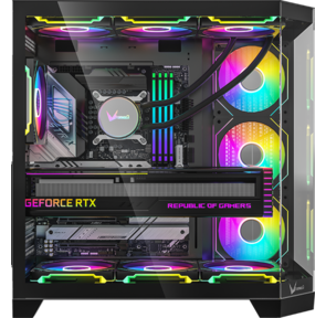 корпус Formula V Line Crystal Z6 Black,  ATX,  Left & Front & Bevel side Tempered Glass,  TYPE-C*1,  USB3.0*2