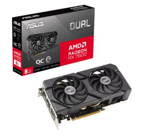 Видеокарта Asus PCI-E DUAL-RX7600-O8G-EVO AMD Radeon RX 7600 8Gb 128bit GDDR6 2280 / 17500 HDMIx1 DPx3 HDCP Ret