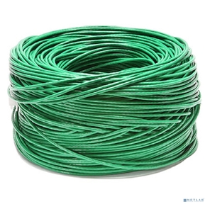 Cabeus UTP-4P-Cat.5e-SOLID-LSLTx-GN Кабель витая пара UTP  (U / UTP),  категория 5e,  4 пары  (24 AWG),  одножильный,  нг (А)-LSLTx,  зеленый  (305 м),  системная гарантия 25 лет.