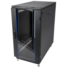 ЦМО Шкаф телекоммуникационный напольный 30U  (600  800) дверь стекло,  чёрный