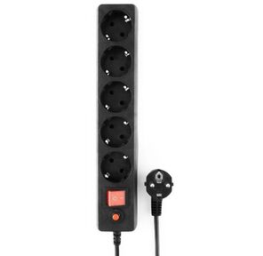 Гарнизон Сетевой фильтр ECL-5-B-1.4 5р,  10А,  1.4м,  ур.защиты 4,  черный,  пакет  (22425)