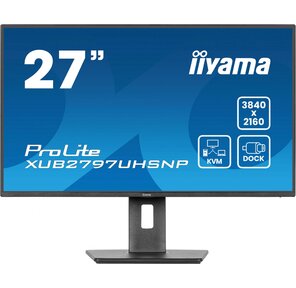 Монитор Iiyama 27" ProLite XUB2797UHSNP-B1 черный IPS LED 4ms 16:9 HDMI M / M матовая HAS Piv 1300:1 350cd 178гр / 178гр 3840x2160 60Hz DP 4K USB 6.3кг