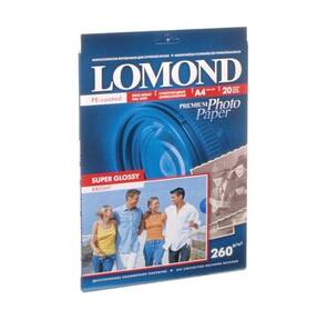 Бумага для фото-печати Lomond 1103101  (A4,  260г / кв.м,  20л.,  глянц.)