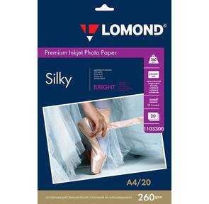 Фотобумага ПРЕМИУМ для стр.печати LOMOND А4  260 г / м2 односторонняя Bright Silky 20л