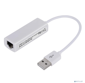 Bion Переходник с кабелем USB A - RJ45,  100мб / с,  длинна кабеля 10 см,  белый [BXP-A-USBA-LAN-100]