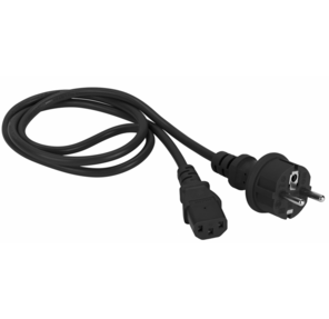 Шнур питания C13-Schuko,  3х0.75,  220В,  10А,  черный,  1.8 метра