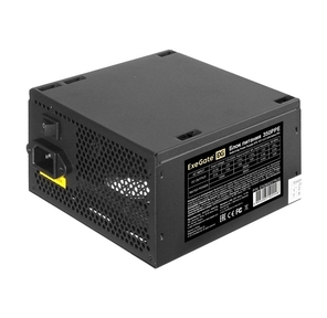 Exegate EX260637RUS-PC Блок питания 350W ExeGate 350PPE  (ATX,  APFC,  PC,  КПД 80%  (80 PLUS),  12cm fan,  24pin,   (4+4)pin,  PCIe,  5xSATA,  3xIDE,  black,  кабель 220V в комплекте)