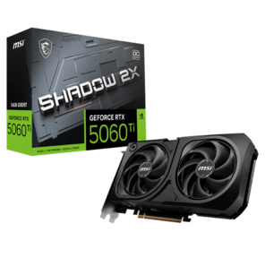 Видеокарта MSI RTX5060Ti SHADOW 2X OC PLUS 16GB GDDR7 128bit 3xDP HDMI 2FAN RTL