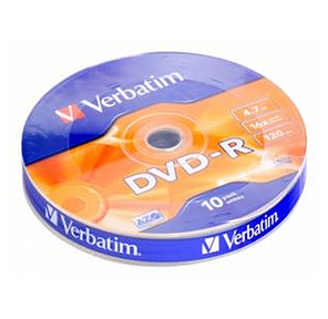 Verbatim 43729 Диск DVD-R  4.7 Gb,  16x,  Shrink  (10),   (10 / 300)