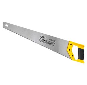 Ножовка по дереву Deli DL6850 500мм Материал: 65Mn. Термообработанная поверхность. Зубья пилы: 7 TPI. Шлифовка зубов с 2-х сторон. Литая ручка из двухкомпонентного противоударного пластика.