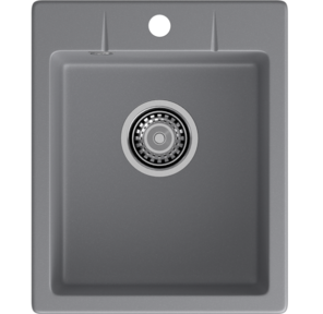 GRANFEST Мойка URBAN 240  1-чаша 400*490мм,  монтаж: врезной,  материал: кварц,  цвет: темно-серый
