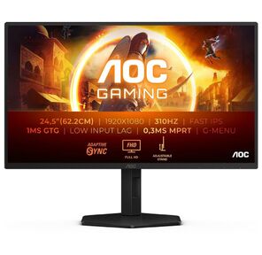 Монитор 25" AOC 25G4SXU Black  (IPS 1920x1080,  310Hz,  1ms,  400cdm,  1000:1,  HDMI 2.0x2,  DP 1.4, 4хUSB 3.2 )