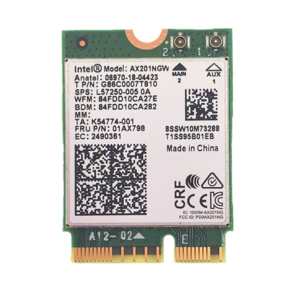 Intel Wi-Fi 6 AX201,  2230,  2x2 AX+BT,  No vPro,  985855
