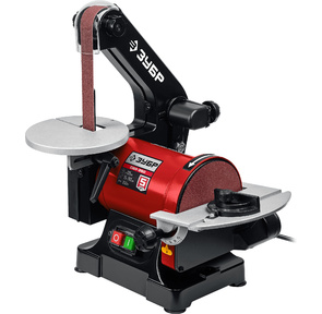 Тарельчато - ленточный шлифовальный станок ЗУБР d 125 мм,  25 х 762 мм лента,  350 Вт  (СШЛ-350)