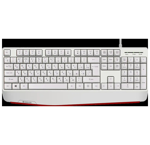 Defender Проводная клавиатура Atom HB-546 RU, белый, 104+FN, 1.8м