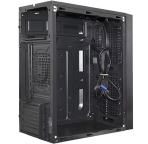 Exegate EX287882RUS Корпус Minitower ExeGate mEVO-9302-RGB  (mATX,  без БП,  2*USB+1*USB3.0,  HD аудио,  черный / RGB)