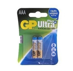 GP Ultra Plus Alkaline 24AUP LR03   (2 шт в уп-ке)
