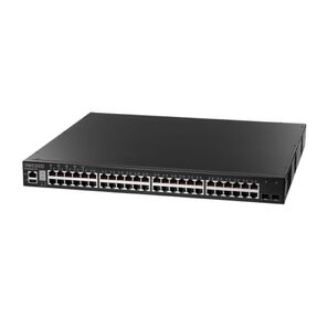 Коммутатор Edge-corE 48 x GE + 2 x 10G SFP+ ports + 1 x expansion slot  (for dual 10G SFP+ ports) L3 Stackable Switch,  w /  1 x RJ45 console port,  1 x USB type A storage port,  RPU connector,  Stack up to 4 units Edge-corE ECS4620-52T