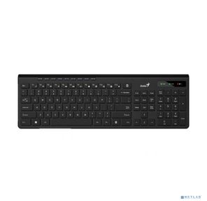Клавиатура беспроводная мультимедийная Genius SlimStar 7230. 12 мультимедийных клавиш,  тонкие клавиши,  2.4ГГц,  поддержка приложения Genius Key support. Цве