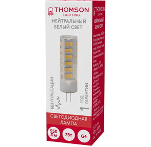 Лампа светодиодная Thomson TH-B4208 7Вт цок.:G4 капсул. 220B 4000K св.свеч.бел.нейт.  (упак.:1шт)