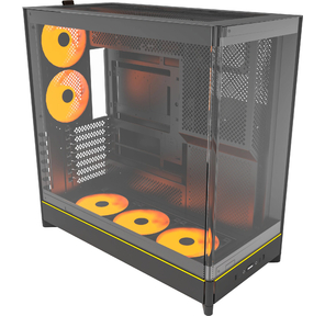 Корпус Montech HS02 PRO черный без БП ATX 4x140mm 2xUSB3.0 audio bott PSU