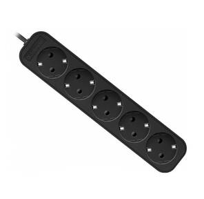 New Defender Удлинитель с заземлением M530 3.0 м,  5 розеток,  черный