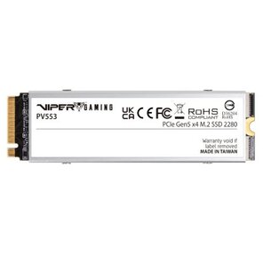SSD PATRIOT 1Тб M.2 NVMe 3D NAND TLC Скорость записи 9500 Мб / сек. Скорость чтения 11700 Мб / сек. TBW 700 Тб PV553P1TBM28H