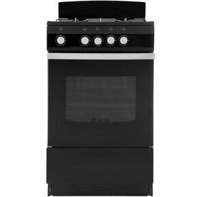 Газовая плита DE LUXE 5040.38г (щ) чёрная,  духовка с газ-контролем духового шкафа,  1 противень