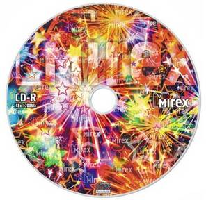 Диск CD-R Mirex 700 Mb,  48х,  дизайн "Party",  Shrink  (100),   (100 / 500)