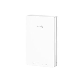 Точка доступа /  AX3000 Dual Band Wi-Fi 6 Wall Plate Access Point,  Chipset MT7981+MT7531AE+MT7976CN,  802.11ax / ac / a / b / g / n,  2402Mbps at 5GHz + 574Mbps at 2.4GHz,  1 x Gigabit PoE-IN Port,  802.3af  /  at,  4 x Gigabit  RJ45 ports,  LAN1 support PoE Out,   Cudy Mesh Support