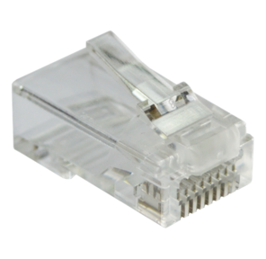 Коннектор RJ45 тип EZ,  8P8C,  UTP,  Cat.5e,  универсальный,  со вставкой,  покрытие 50 микрон, 100 шт.