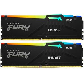 Память DDR5 2x32GB 5200MHz Kingston KF552C40BB2AK2-64 Fury Beast Black RGB RTL Gaming PC5-41600 CL40 DIMM ECC 288-pin 1.25В dual rank с радиатором Ret