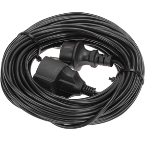 Удлинитель-шнур ПВС 3х0, 75мм²,  20м,  с / з,  6А,  1300Вт,  IP20,  черный PROconnect