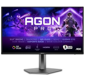 Монитор 31.5" AOC AGON AG326UD Black  (QD-OLED 3840x2160 165Hz 0, 03ms 1000 cd / m, 1, 5 млн:1 2xHDMI2.1,  DP-1.4,  3xUSB3.1,  8Wx2)