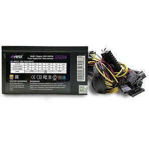 PSU HIPER HPB-550RGB  (ATX 2.31,  550W,  ActivePFC,  RGB 140mm fan,  Black) BOX