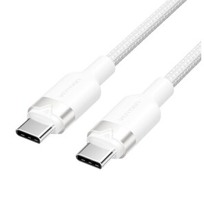 Кабель Vention USB 2.0 CM / CM - 1м. Белый 3А PD60W
