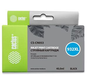 Картридж струйный Cactus CS-CN053 №932 черный для OfficeJet 6600