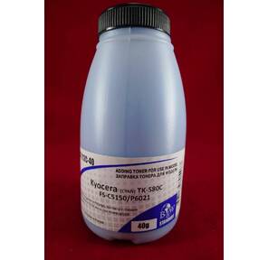 Тонер для Kyocera TK-580C,  FS-C5150 / P6021 Cyan  (фл. 40г) 2, 8K B&W Standart  (Tomoegawa) фас. Россия