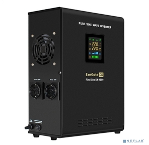 Exegate EX295997RUS ИБП  (инвертор,  синус,  для котла) настенный ExeGate FineSine SX-1000.LCD.AVR.2SH <1000VA / 600W,  чистая синусоида,  цветной LCD-дисплей,  AVR,  2*Schuko,  линейно-интерактивный,  внешняя б