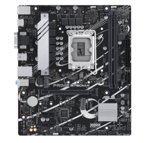ASUS PRIME B760M-K,  LGA1700,  B760,  2*DDR5,  HDMI+VGA,  4xSATA3 + RAID,  2xM2,  Audio,  Gb LAN,  USB 3.2,  USB 2.0,  mATX