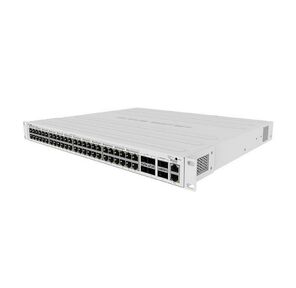 Коммутатор MikroTik Cloud Router Switch 354-48P-4S+2Q+RM with 48 x Gigabit RJ45 LAN  (all PoE-out),  4 x 10G SFP+ cages,  2 x 40G QSFP+ cages,  RouterOS L5,  1U rackmount enclosure,  750W PSU