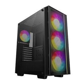 Deepcool MATREXX 55 MESH V4 без БП,  боковое окно  (закаленное стекло),  3xARGB LED 140мм вентилятора спереди,  1xARGB LED 120мм вентилятор сзади,  черный,  ATX