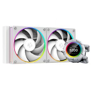 Вентилятор ID-Cooling SL240 WHITE   / LCD SCREEN  / 300W  / all Intel  / all AMD
