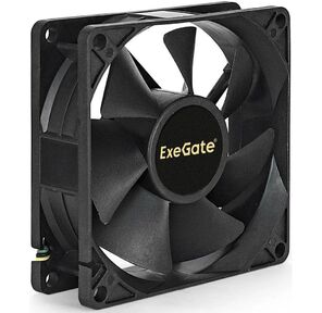 Exegate EX283377RUS Вентилятор ExeGate EX08025S3P,  80x80x25 мм,  подшипник скольжения,  3pin,  1800RPM,  23dBA
