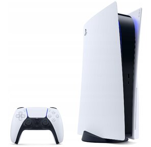 Sony PlayStation 5 CFI-1200A Игровая приставка с приводом Blu-Ray,  AMD Zen 2,  16Gb,  825Gb SSD,  Wi-Fi,  BT,  белый / черный