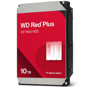 Жесткий диск Western Digital Red Plus NAS HDD 3.5" SATA 10Tb,  7200RPM,  512MB buffer,  WD100EFGX,  1 year