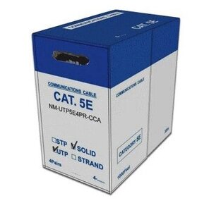 Lanmaster NM-UTP5E4PR-CCA 305м UTP CCA 4 pairs Cat 5e PVC Grey